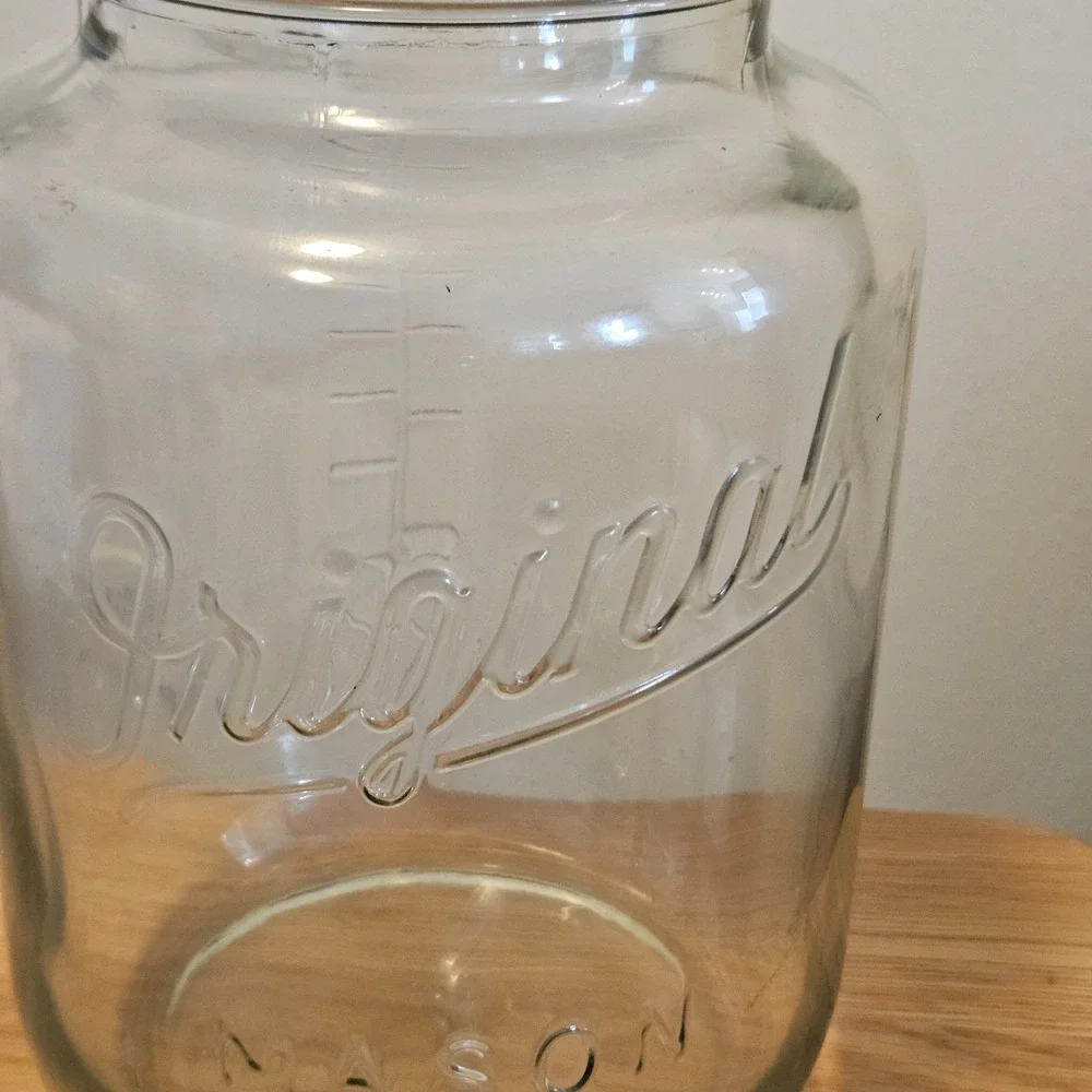 XLarge Original Glass Mason Jar Drink Dispenser Water Jug with Spigot 7000ml